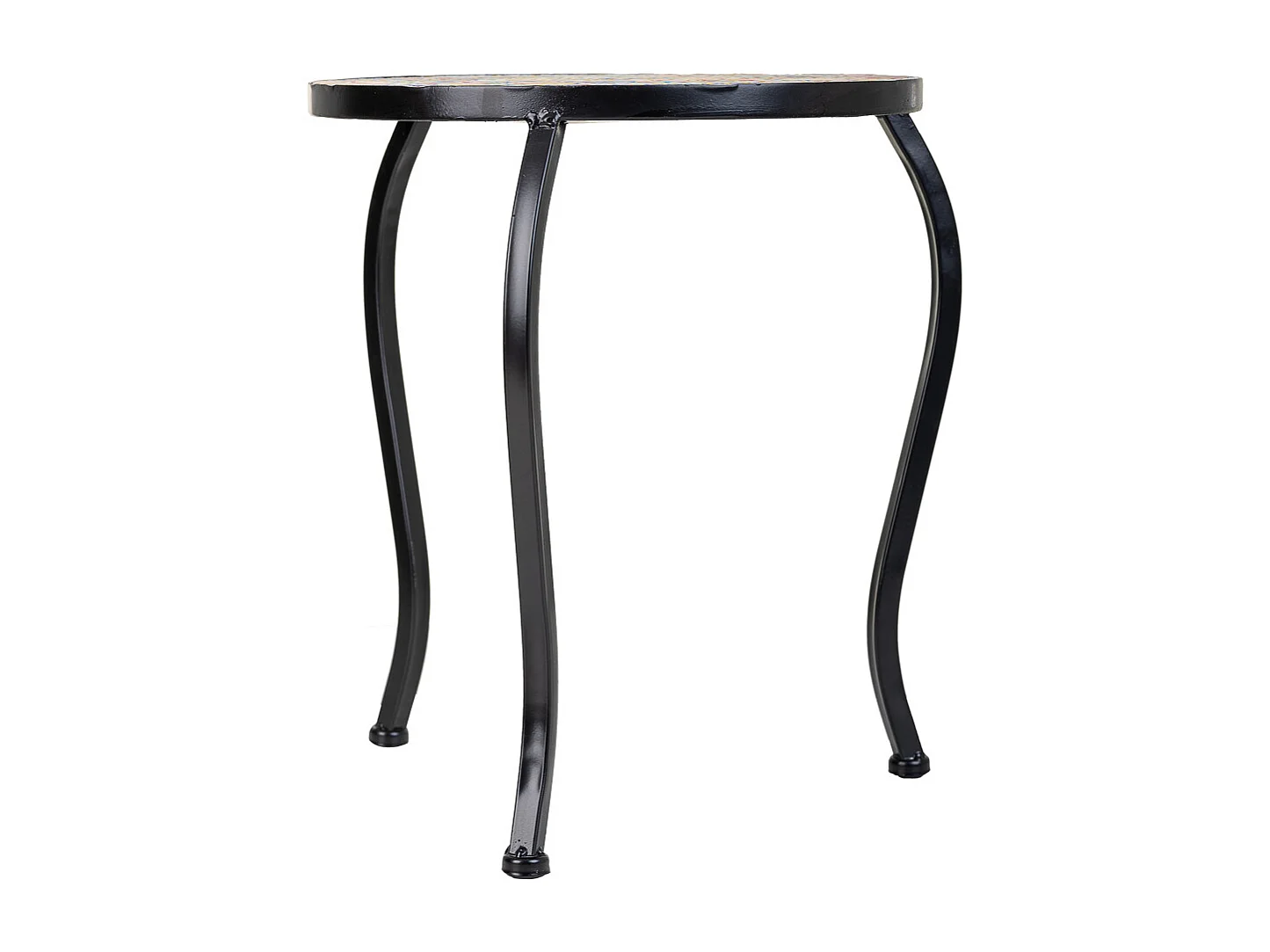 Set 3 supporti mosaico e metallo neri