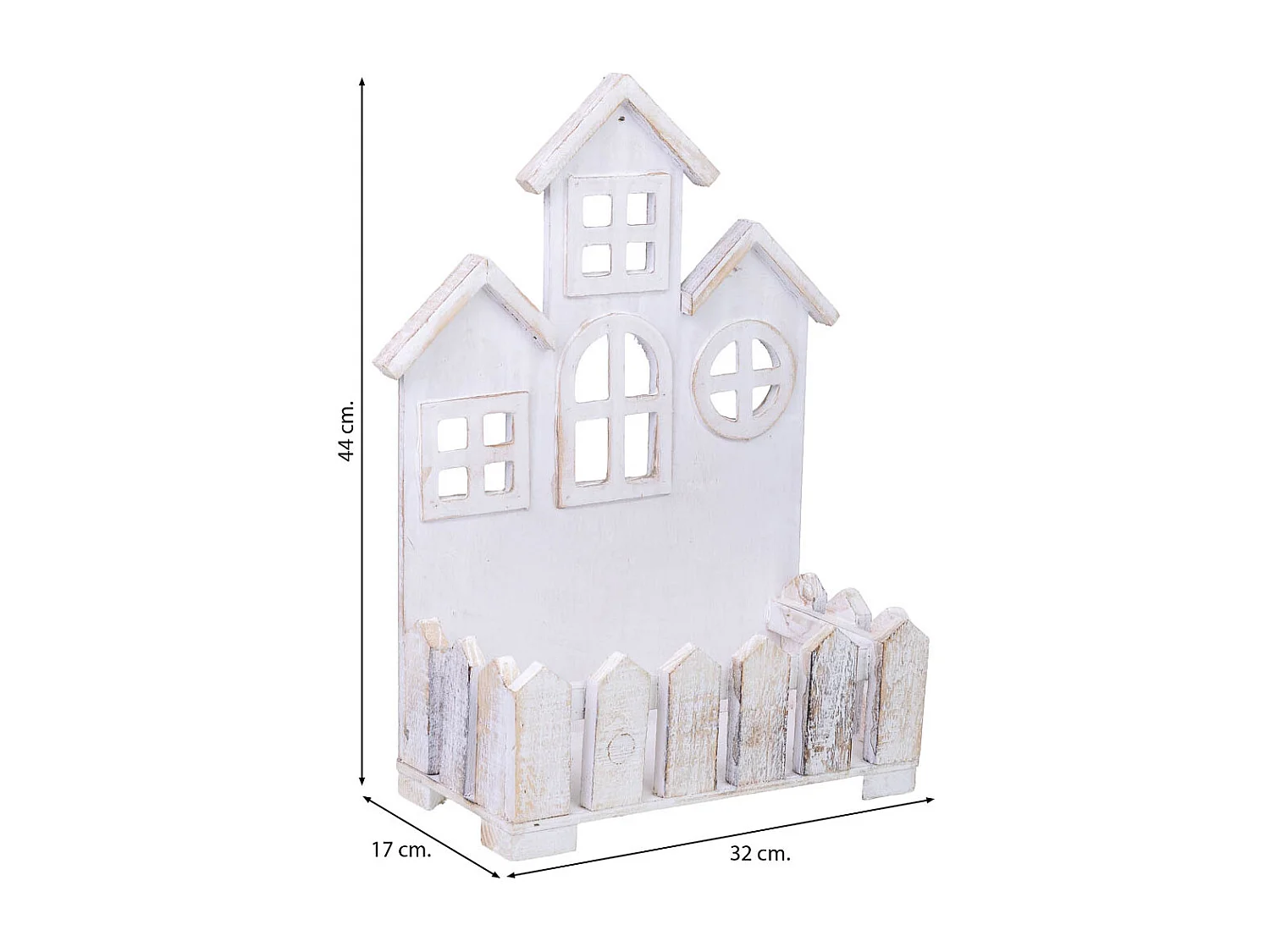 Soporte macetero de madera 32x17x44h cm