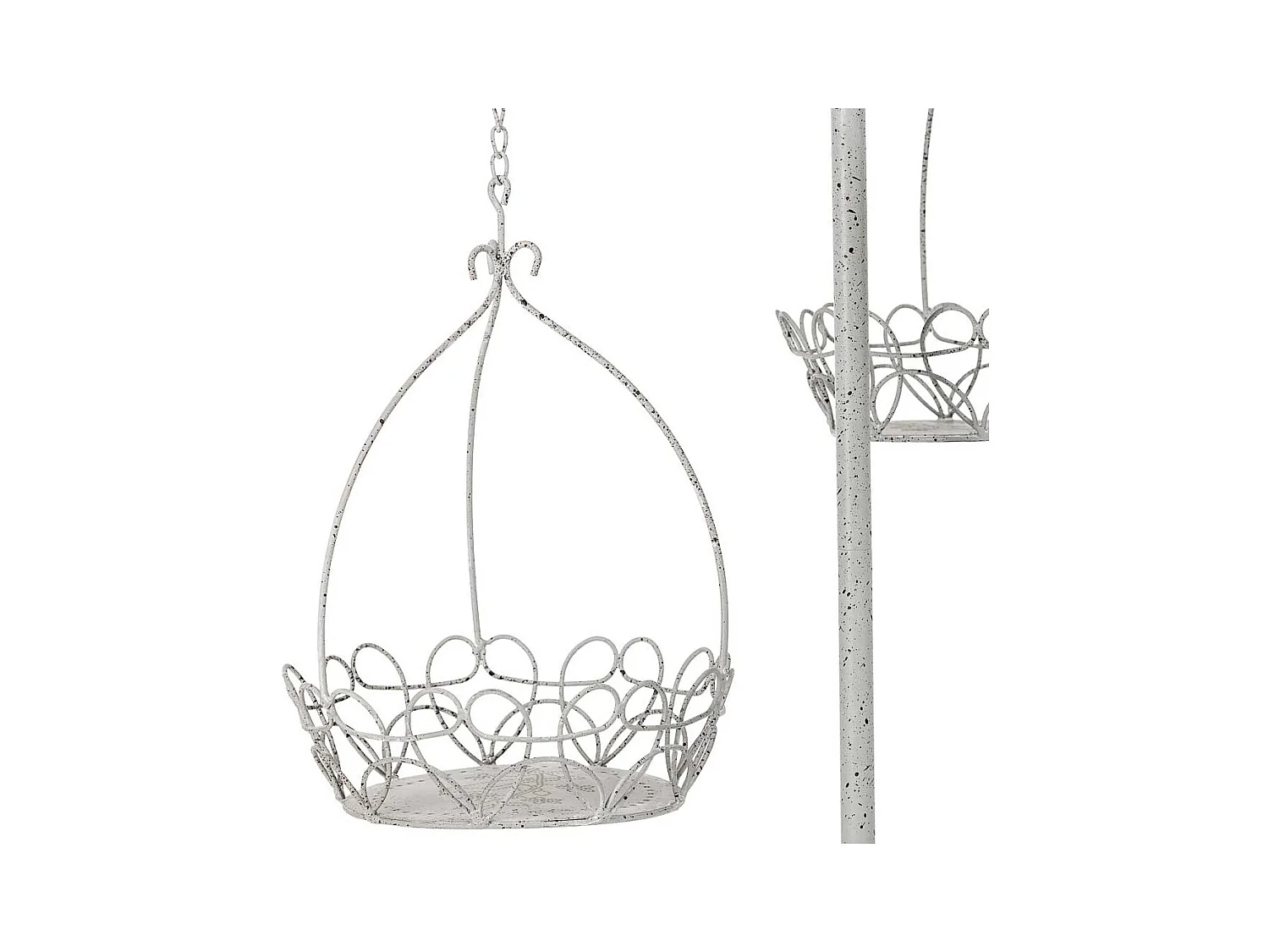 Suporte para vasos de flores em metal para 3 vasos 43,82x38,74x169,55h