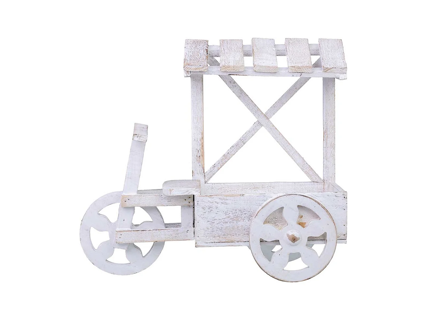 Suporte para vasos de flores em madeira 43x17x39h cm