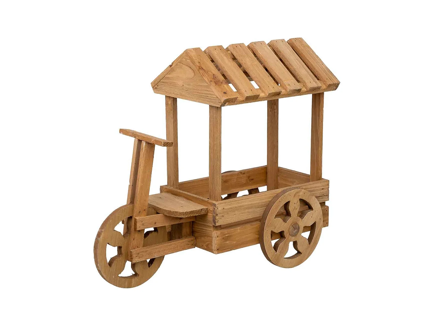 Suporte para vasos de flores em madeira 46x18x40h cm