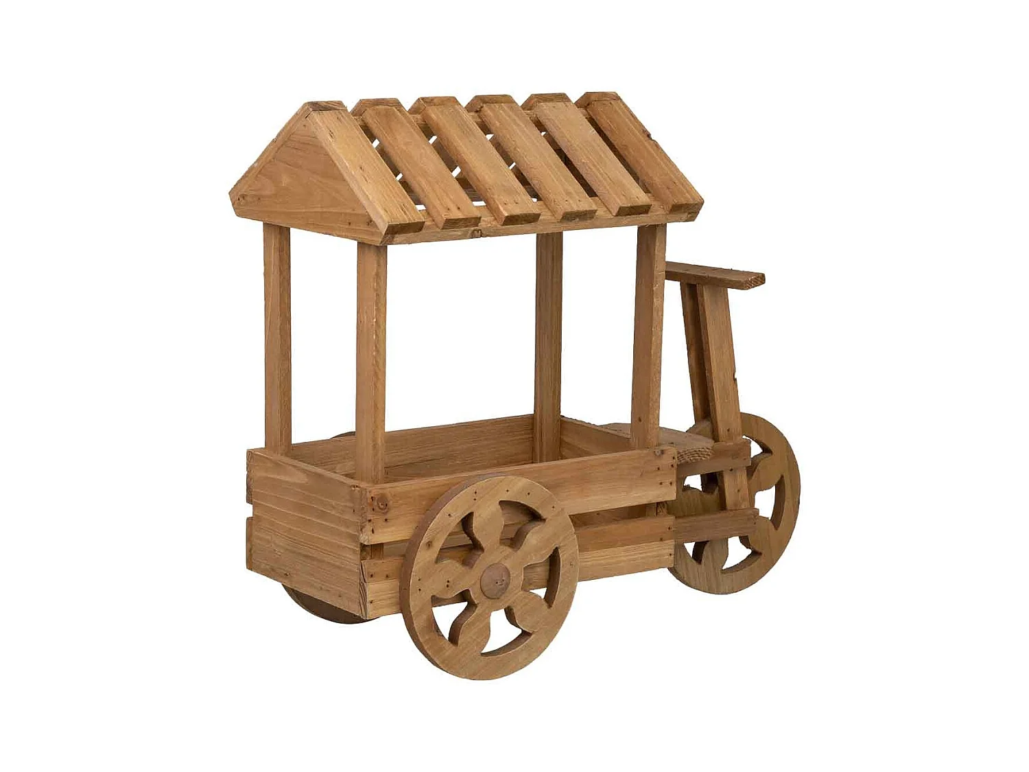 Suporte para vasos de flores em madeira 46x18x40h cm