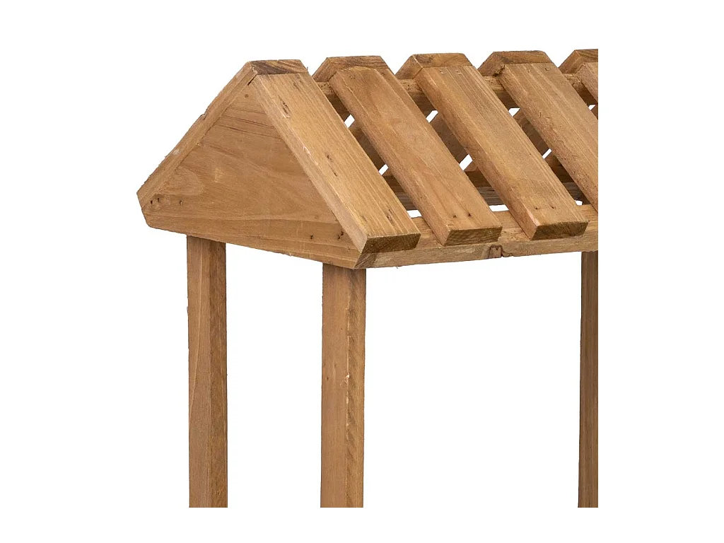 Suporte para vasos de flores em madeira 46x18x40h cm