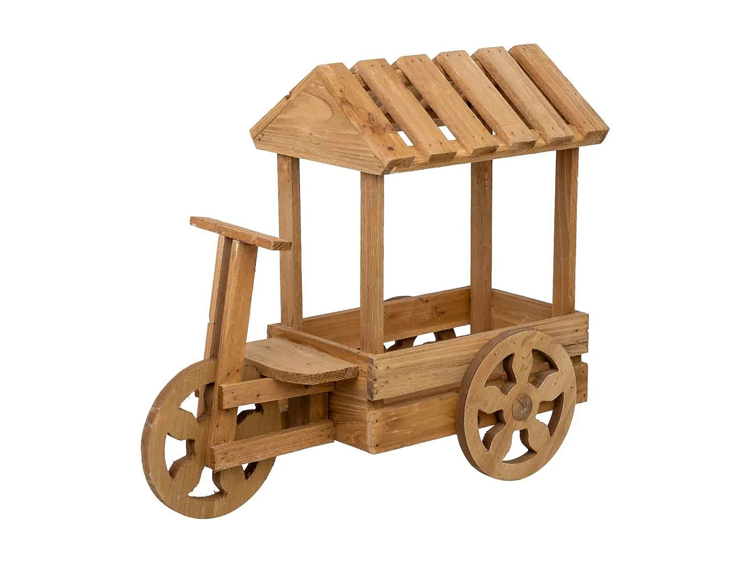 Suporte para vasos de flores em madeira 46x18x40h cm