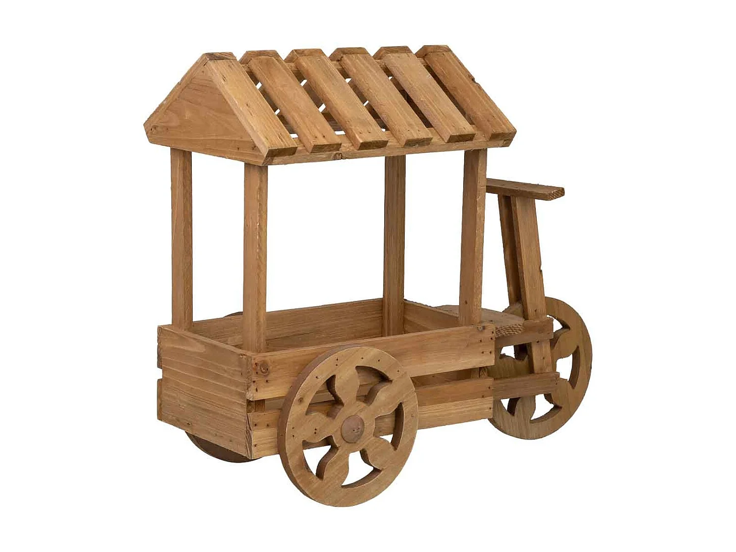 Suporte para vasos de flores em madeira 46x18x40h cm