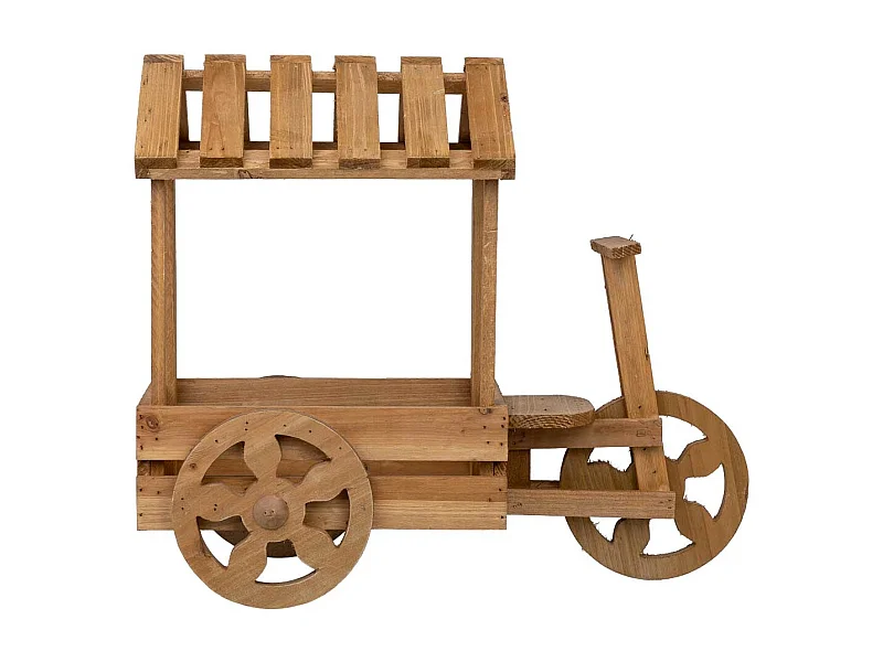 Soporte macetero de madera 46x18x40h cm