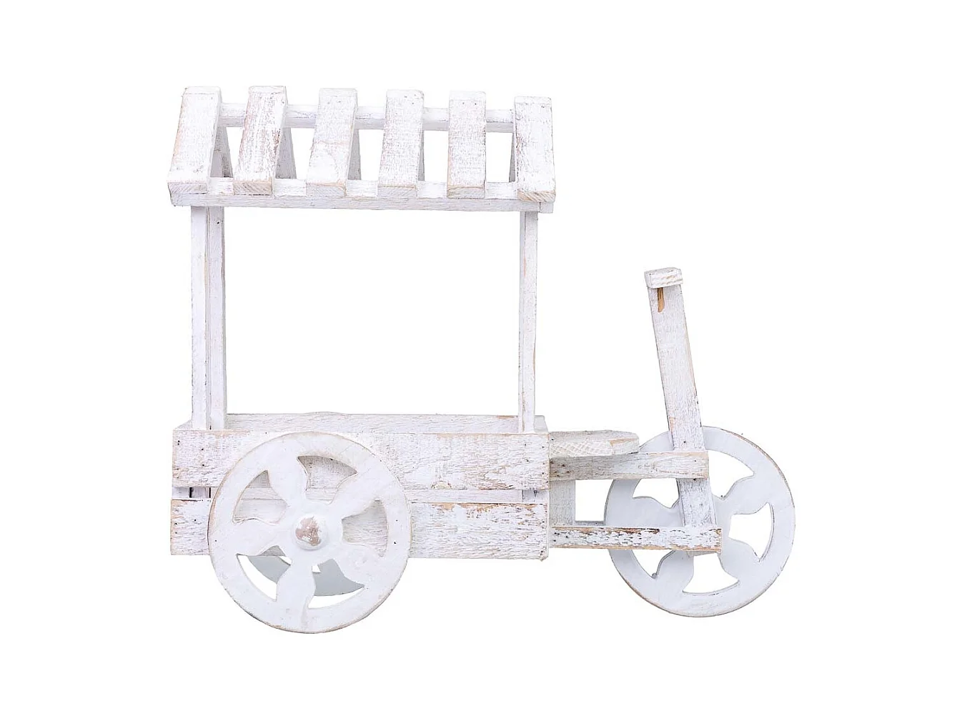 Suporte para vasos de flores em madeira 46x18x40h cm