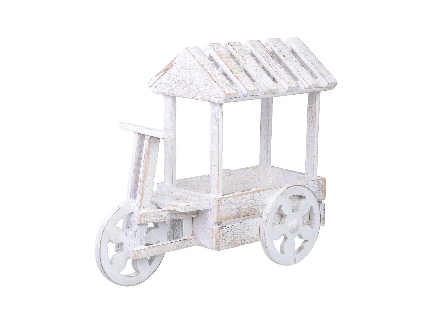 Suporte para vasos de flores em madeira 46x18x40h cm