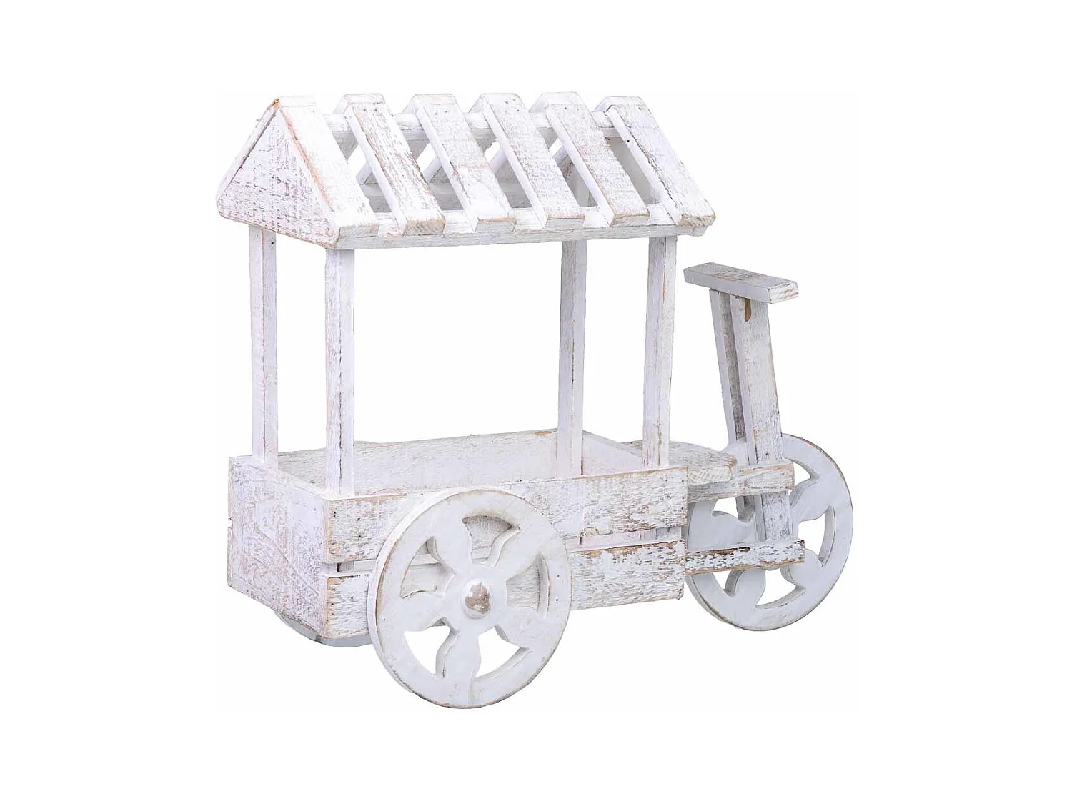 Suporte para vasos de flores em madeira 46x18x40h cm