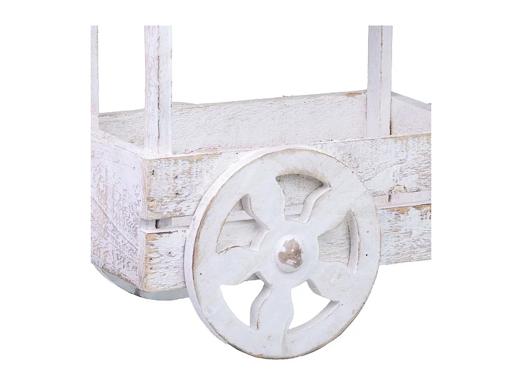 Suporte para vasos de flores em madeira 46x18x40h cm