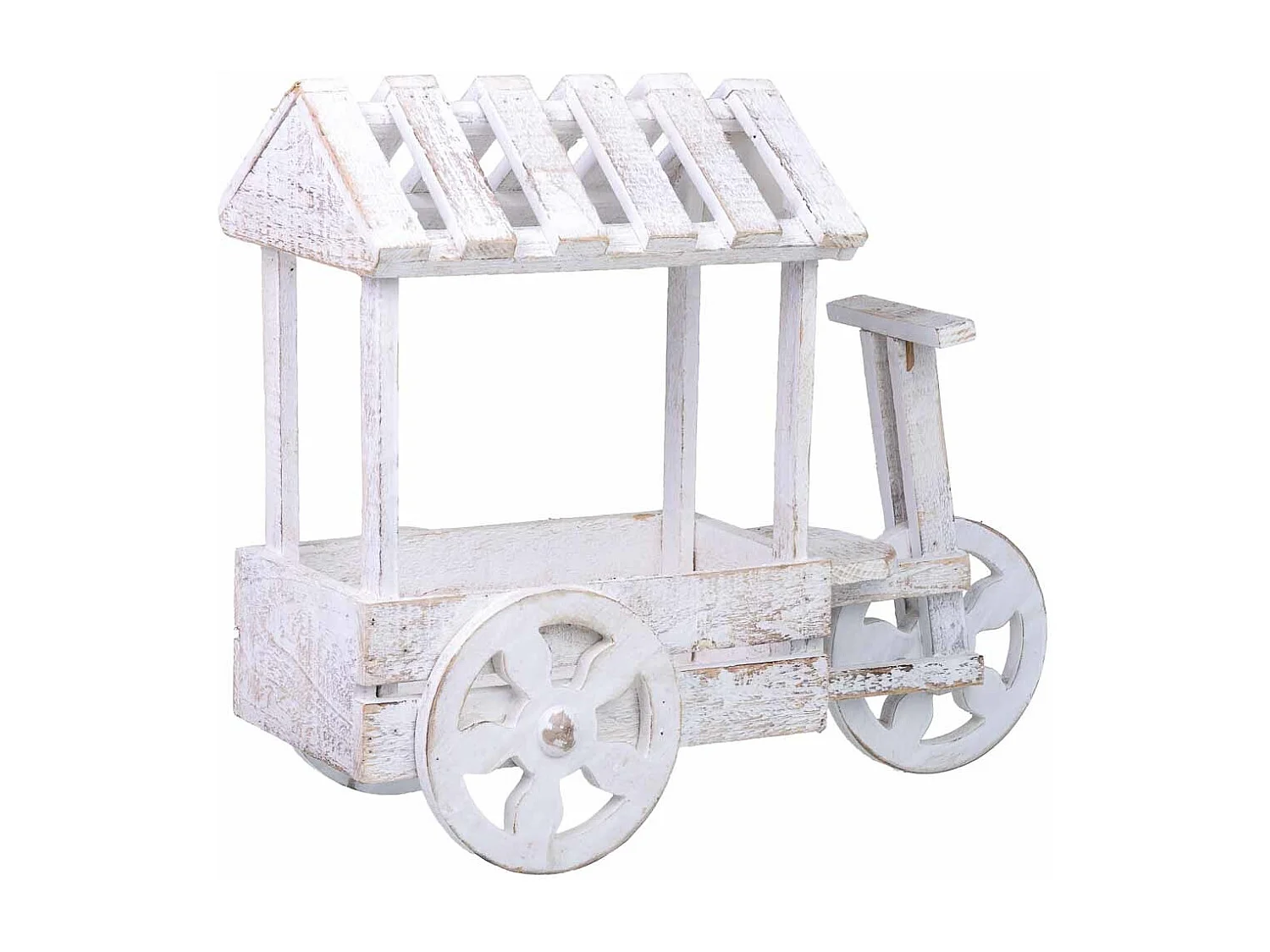 Suporte para vasos de flores em madeira 46x18x40h cm