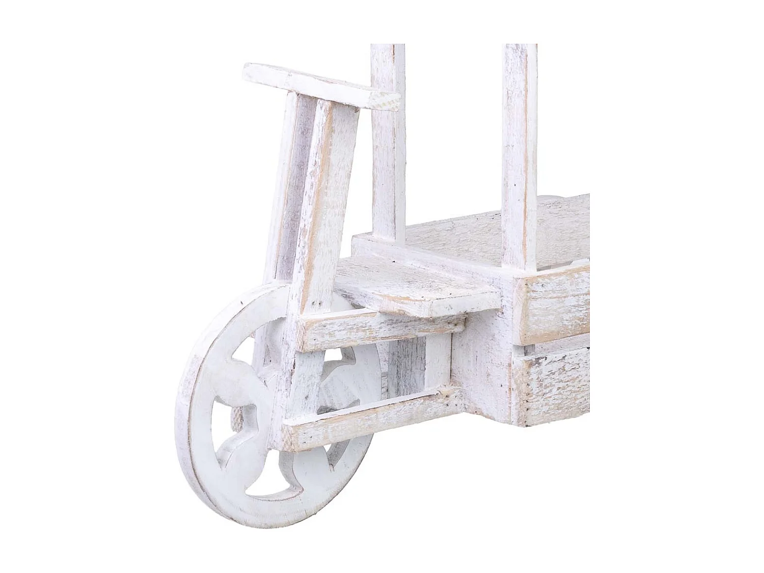 Suporte para vasos de flores em madeira 46x18x40h cm