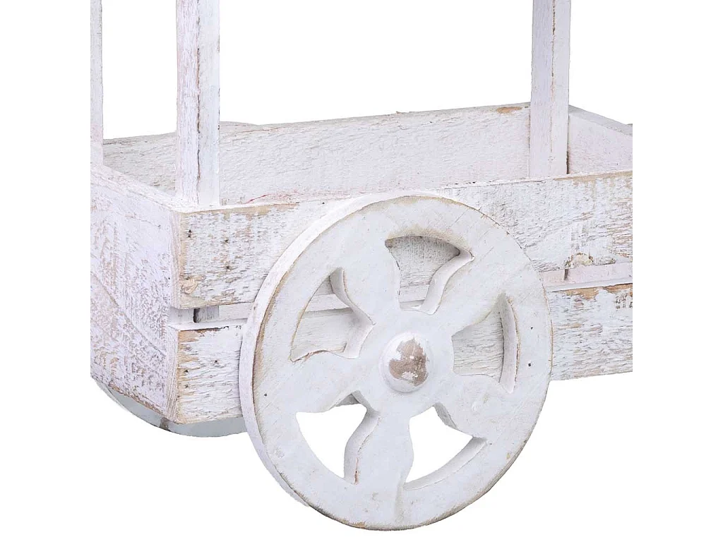 Suporte para vasos de flores em madeira 46x18x40h cm