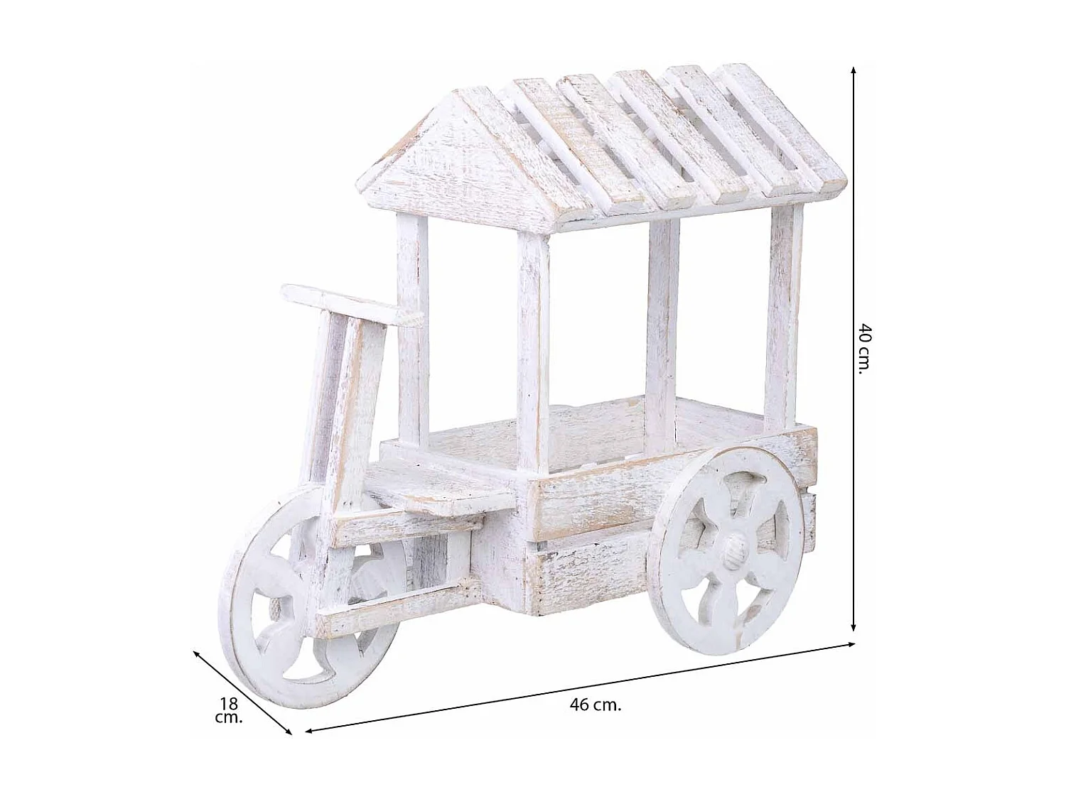 Blumentopfständer aus Holz 46x18x40h cm