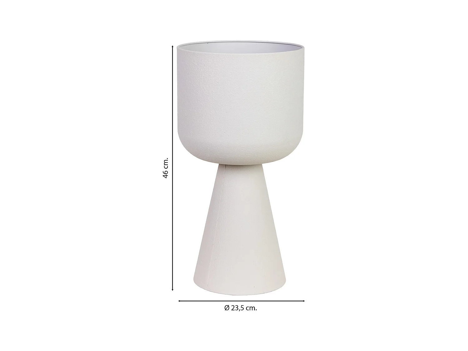 Floreira em metal 23,5x23,5x46h cm