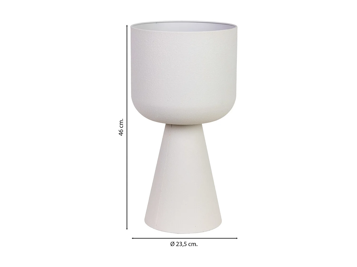 Jardinière en métal 23,5x23,5x46h cm