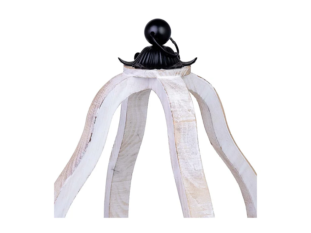 Soporte macetero de madera set de 2 piezas 29x29x49h-18x18x34h cm