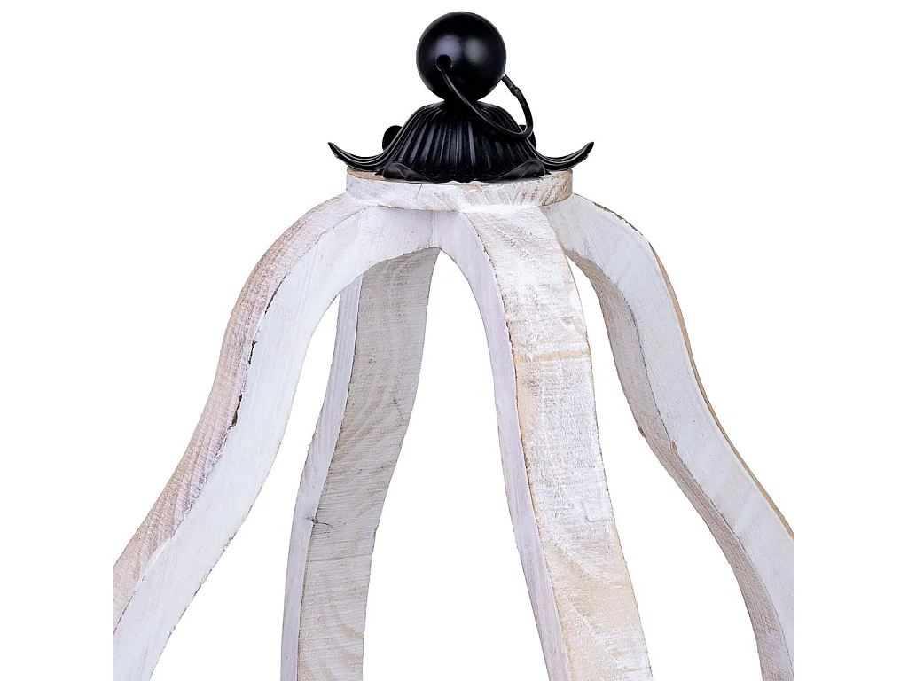 Pflanzständer aus Holz 2er Set 29x29x49h-18x18x34h cm