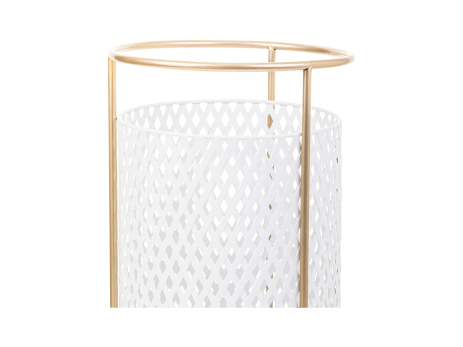 Maceteros de metal con soporte de metal set 3 pzas blanco 31x31x72h-26x26x57h-21x21x42h cm