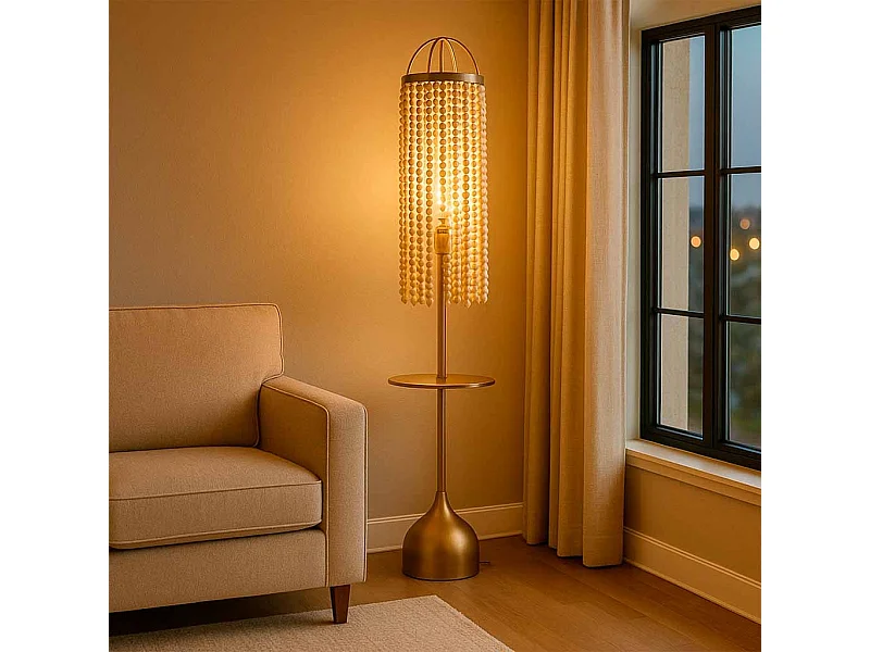 Lampadaire en métal 30x30x99/147h cm