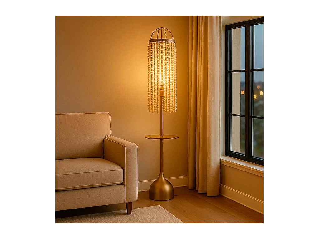 Lampadaire en métal 30x30x99/147h cm