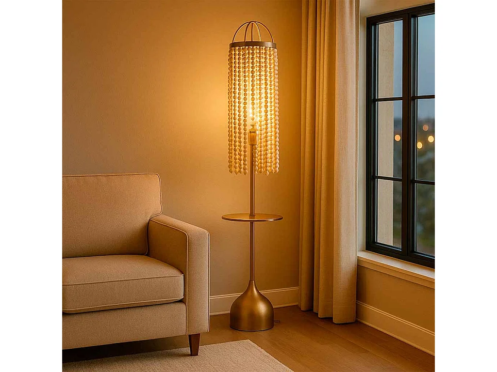 Lámpara de pie de metal 30x30x99/147h cm