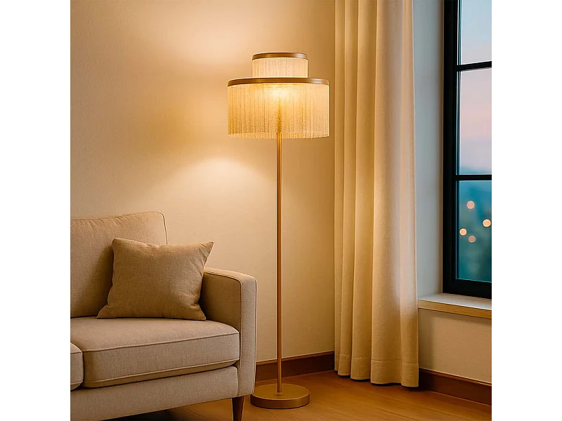 Lampadaire en métal 39,5x39,5x130/151,5h cm