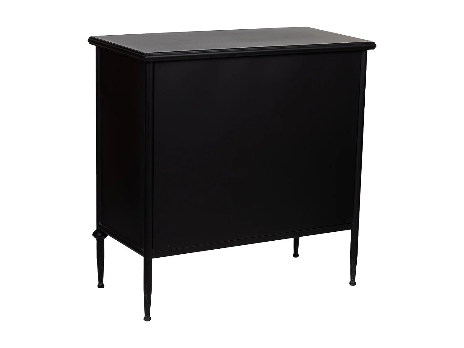 Aparador 2 portas metal preto 80x40x80h cm