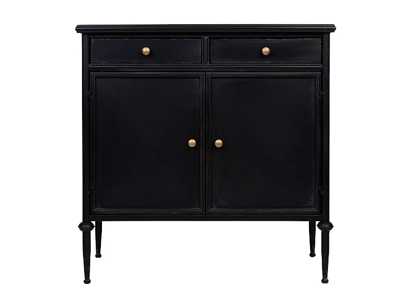 Aparador 2 portas metal preto 80x40x80h cm