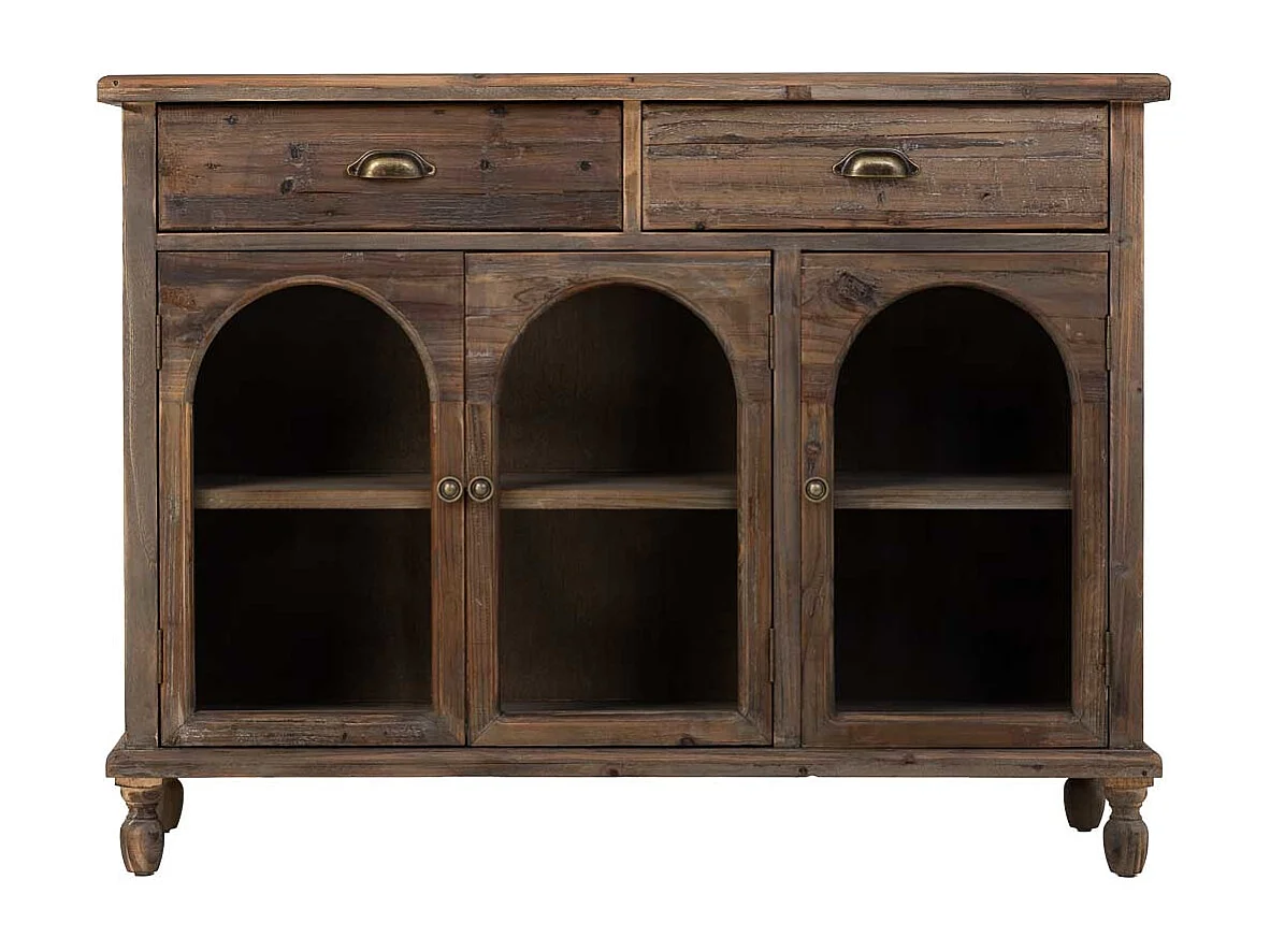 Aparador em madeira com 2 gavetas e 3 portas 120x38x90h cm