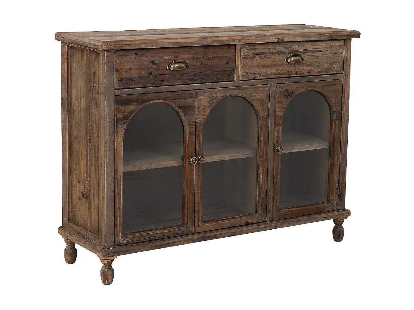 Aparador em madeira com 2 gavetas e 3 portas 120x38x90h cm