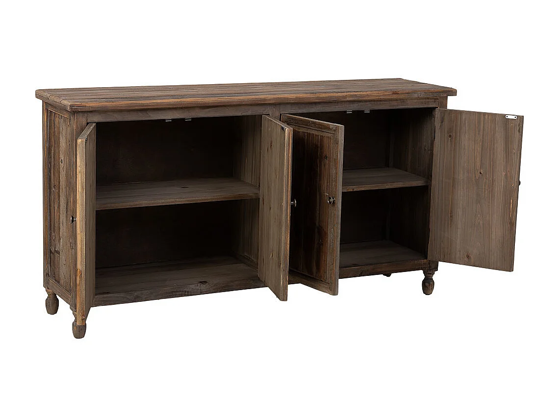 Aparador de madeira 4 portas 160x40x85h cm