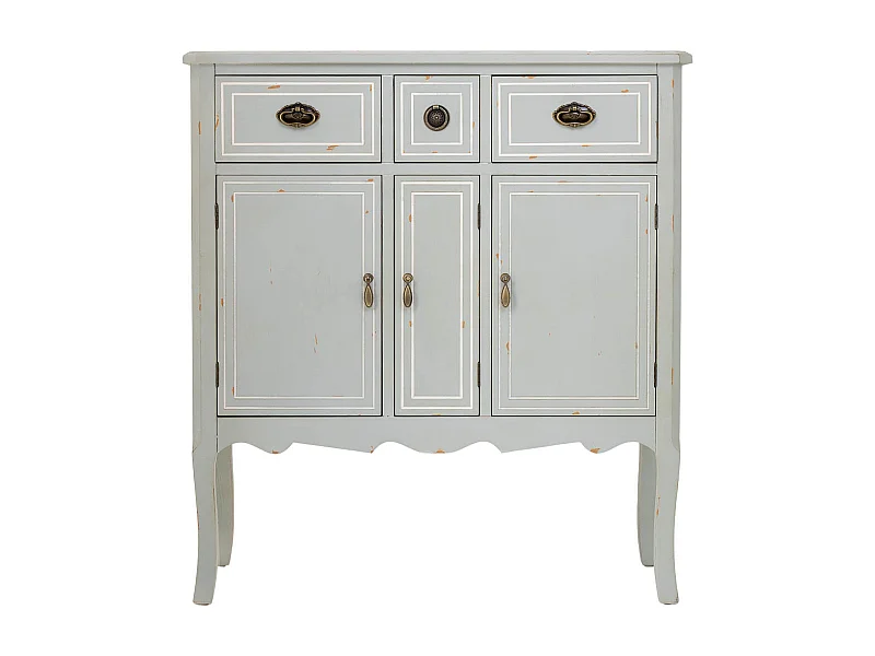 Buffet en bois avec 3 tiroirs et 3 portes 90x38x98,5h cm