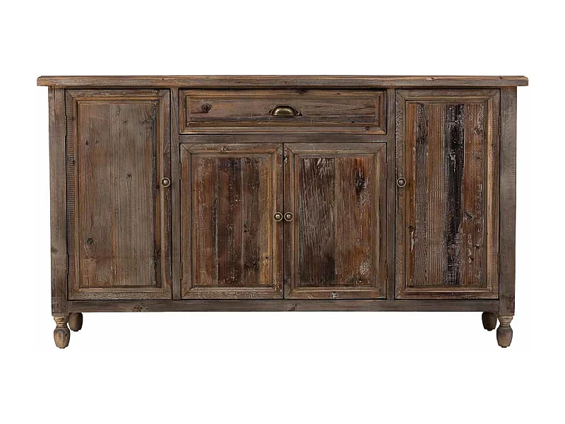 Buffet en bois avec 4 portes et 1 tiroir 150x40x84h cm