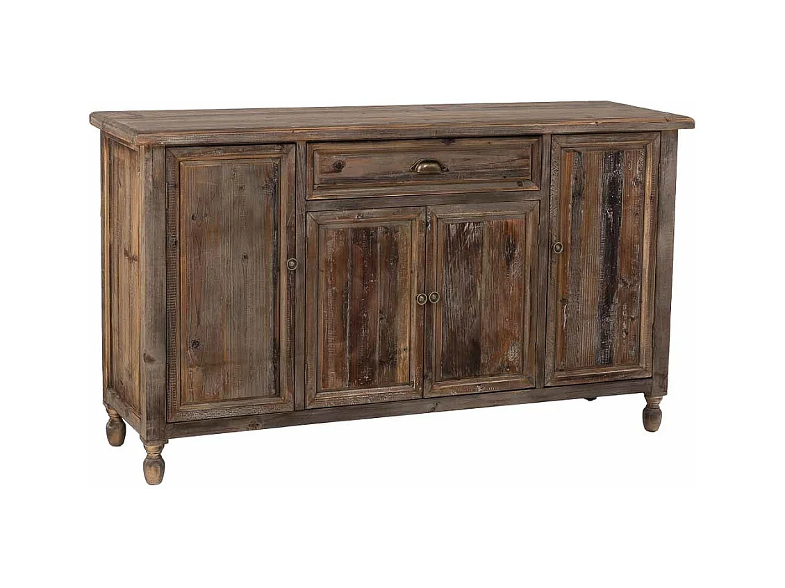 Buffet en bois avec 4 portes et 1 tiroir 150x40x84h cm