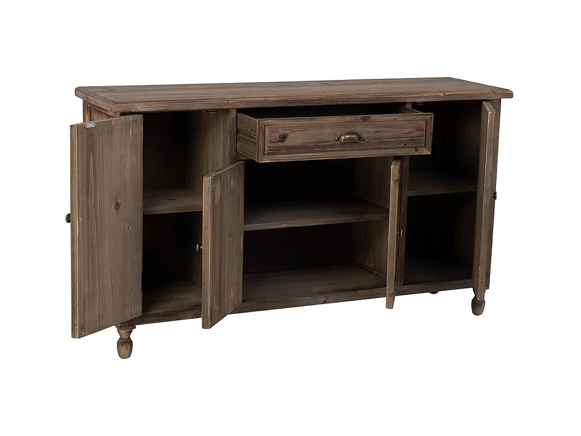 Buffet en bois avec 4 portes et 1 tiroir 150x40x84h cm