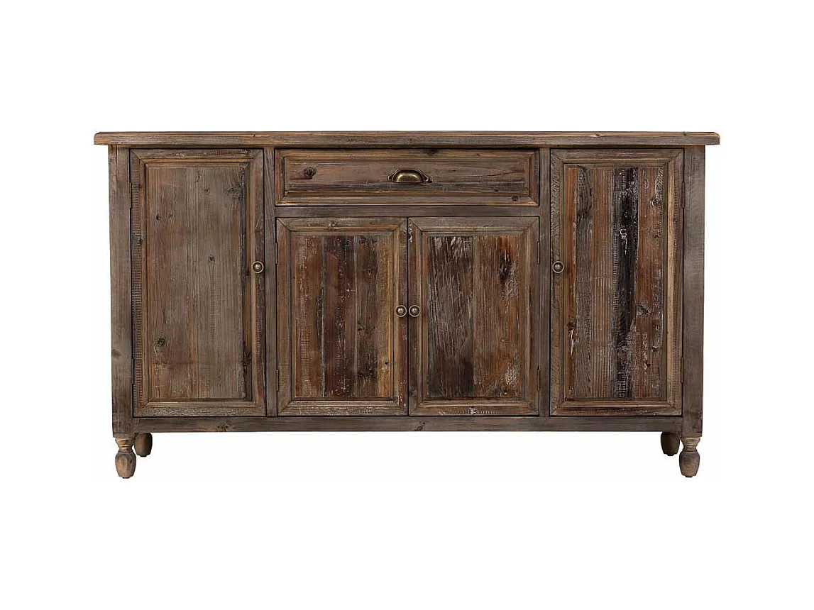 Aparador em madeira com 4 portas e 1 gaveta 150x40x84h cm
