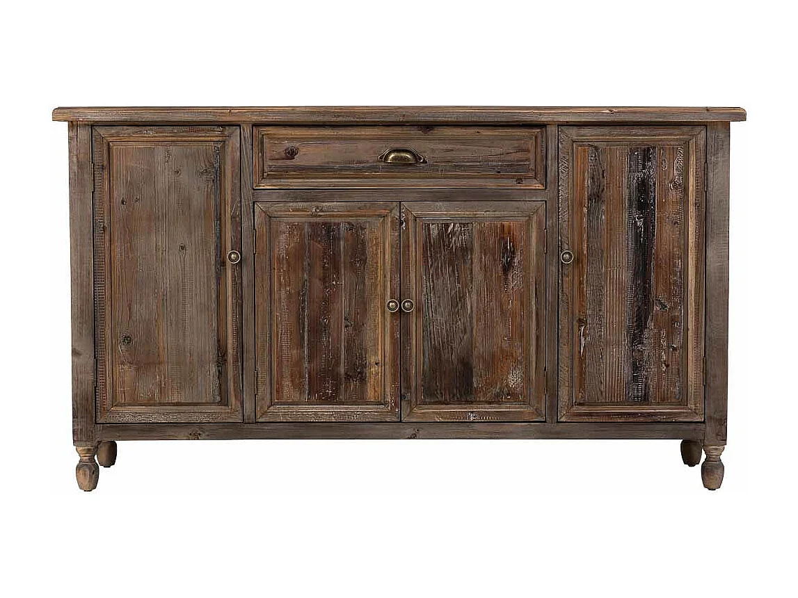 Aparador em madeira com 4 portas e 1 gaveta 150x40x84h cm