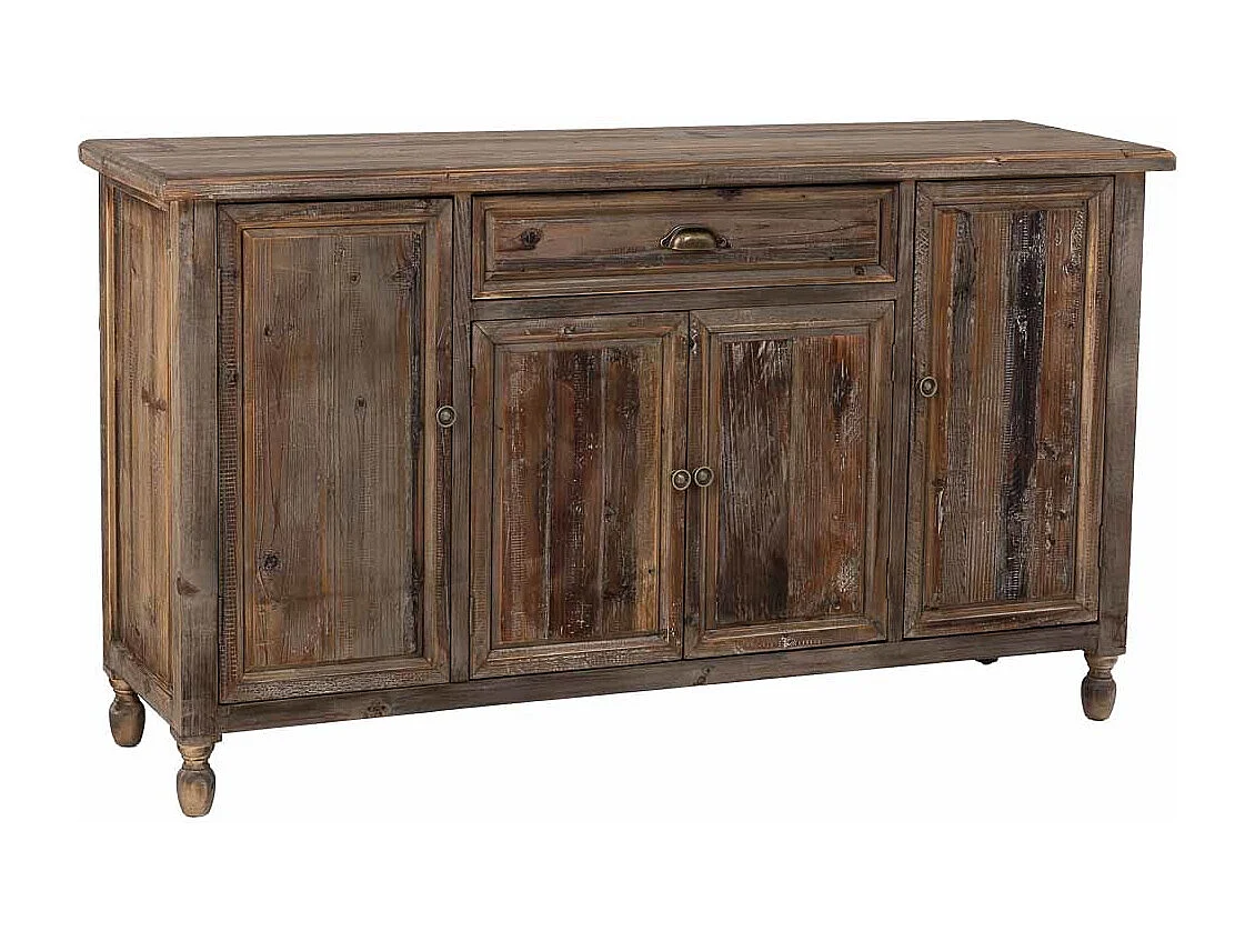 Aparador em madeira com 4 portas e 1 gaveta 150x40x84h cm