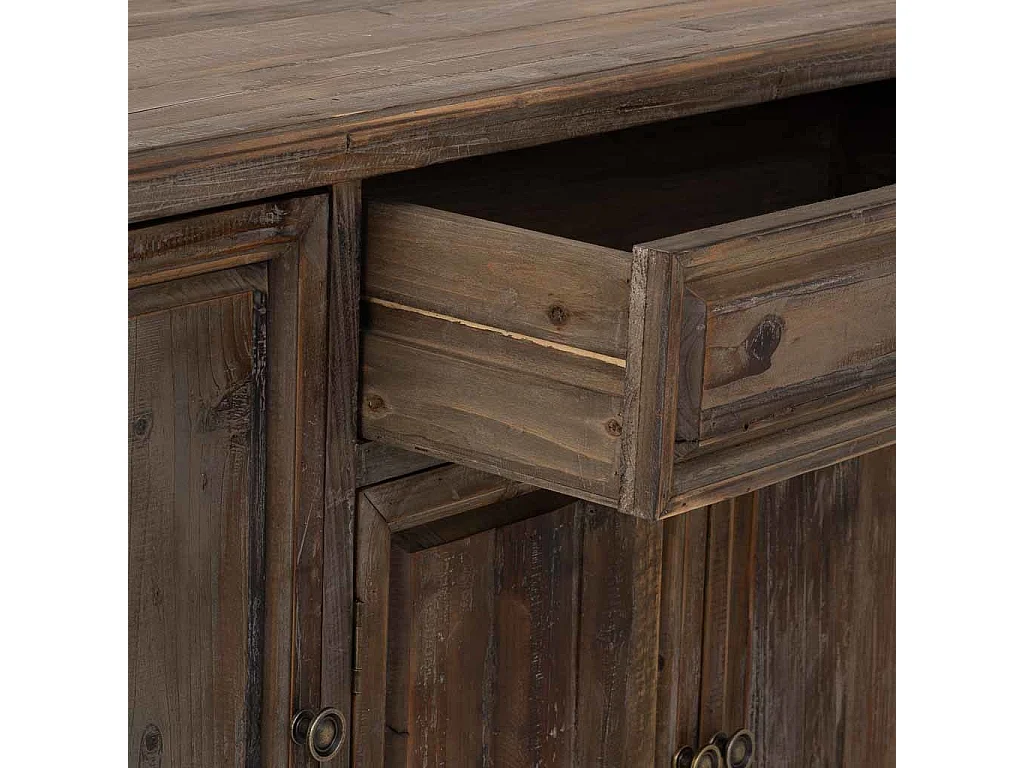 Aparador em madeira com 4 portas e 1 gaveta 150x40x84h cm