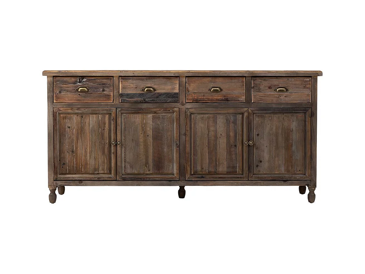 Aparador em madeira com 4 gavetas e 4 portas 180x45x86h cm