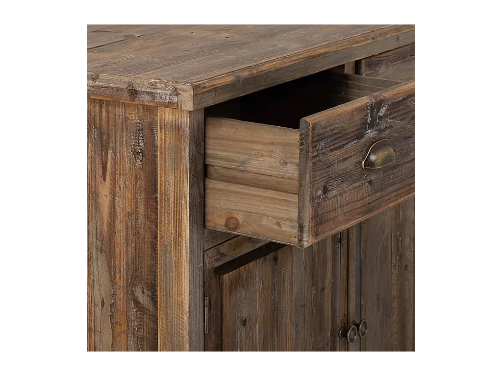 Aparador em madeira com 4 gavetas e 4 portas 180x45x86h cm