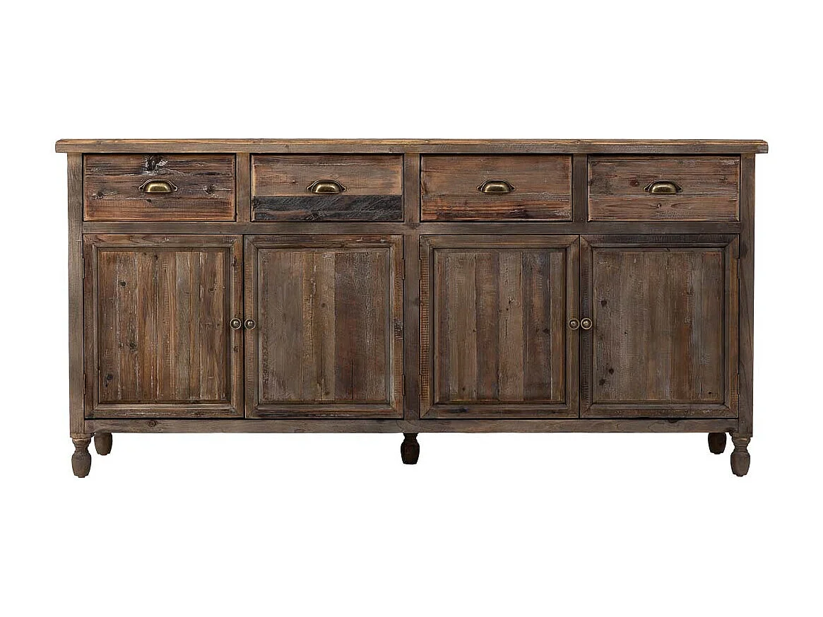 Aparador em madeira com 4 gavetas e 4 portas 180x45x86h cm