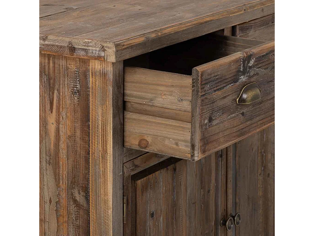 Aparador em madeira com 4 gavetas e 4 portas 180x45x86h cm