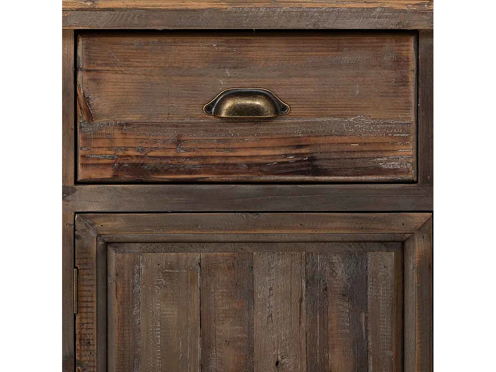 Aparador em madeira com 4 gavetas e 4 portas 180x45x86h cm