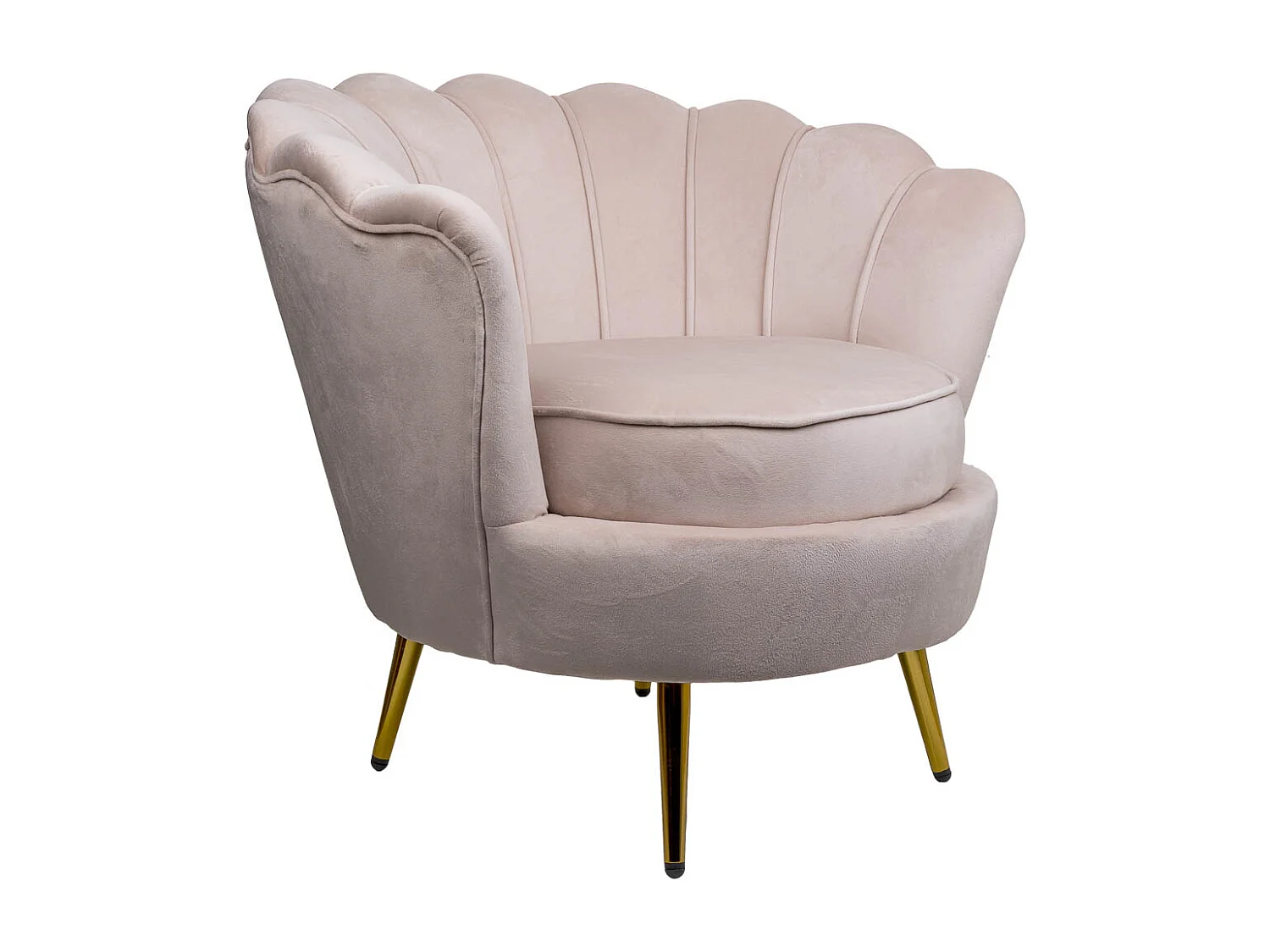 Poltrona de madeira com estofamento creme 76x75x83