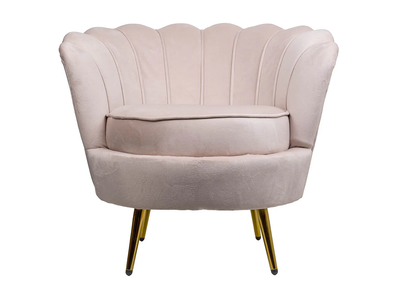 Sessel aus Holz mit Polsterung creme 76x75x83h cm