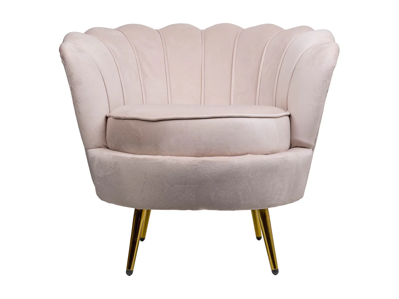 Sessel aus Holz mit Polsterung creme 76x75x83h cm