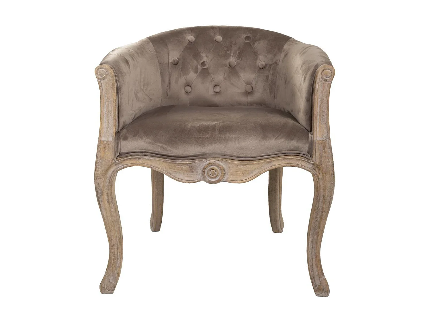 Poltrona in legno imbottita grigia 61x61x71h