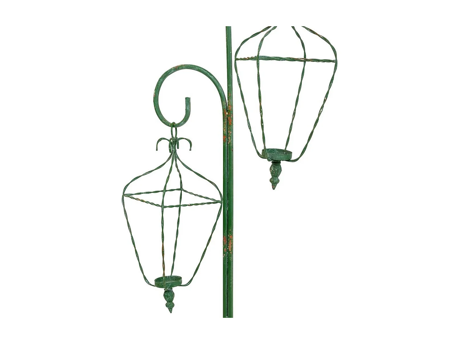 Lanternas com suporte metálico 35x31x115h cm